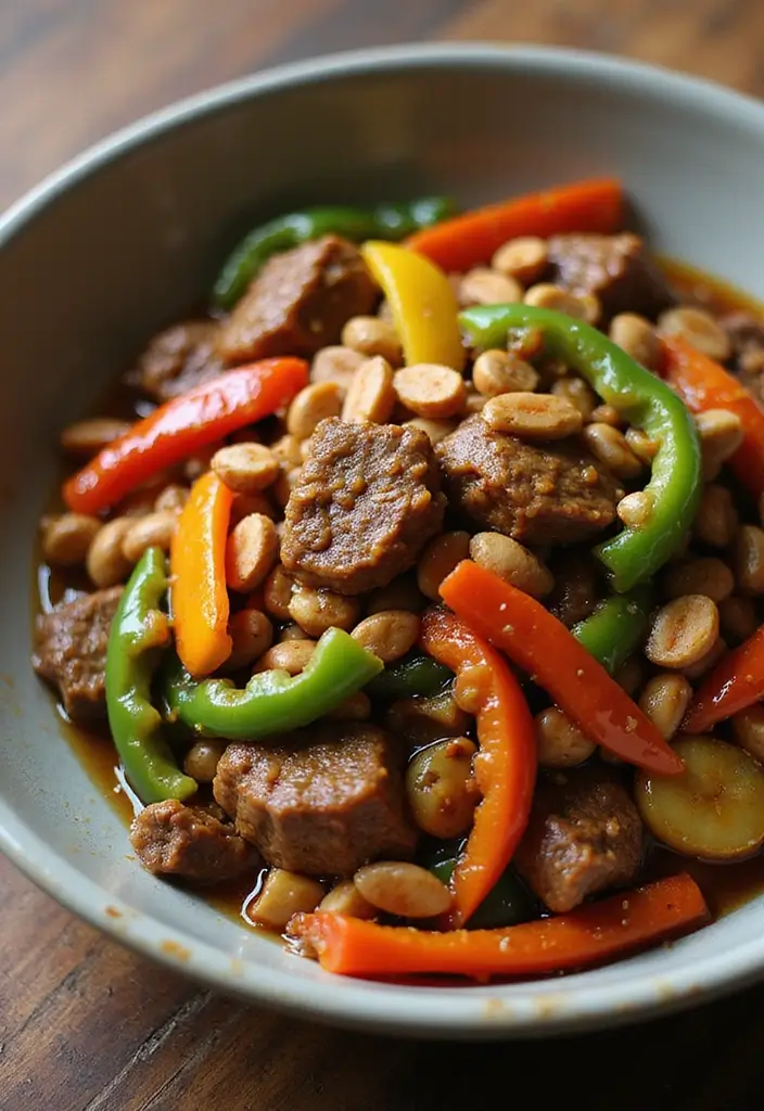 25+ Beef and Peppers Stir Fry Recipes for Quick Weeknight Dinners 69 25+ Beef and Peppers Stir Fry Recipes for Quick Weeknight Dinners - 11. Beef and Vegetable Stir Fry with Peanut Sauce