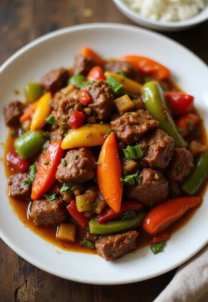 25+ Beef and Peppers Stir Fry Recipes for Quick Weeknight Dinners 8 25+ Beef and Peppers Stir Fry Recipes for Quick Weeknight Dinners - 2. Spicy Szechuan Beef and Peppers