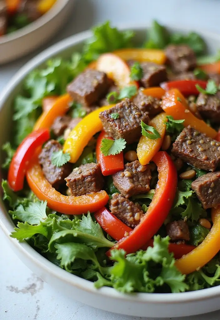 25+ Beef and Peppers Stir Fry Recipes for Quick Weeknight Dinners 158 25+ Beef and Peppers Stir Fry Recipes for Quick Weeknight Dinners - 24. Beef and Pepper Stir Fry Salad