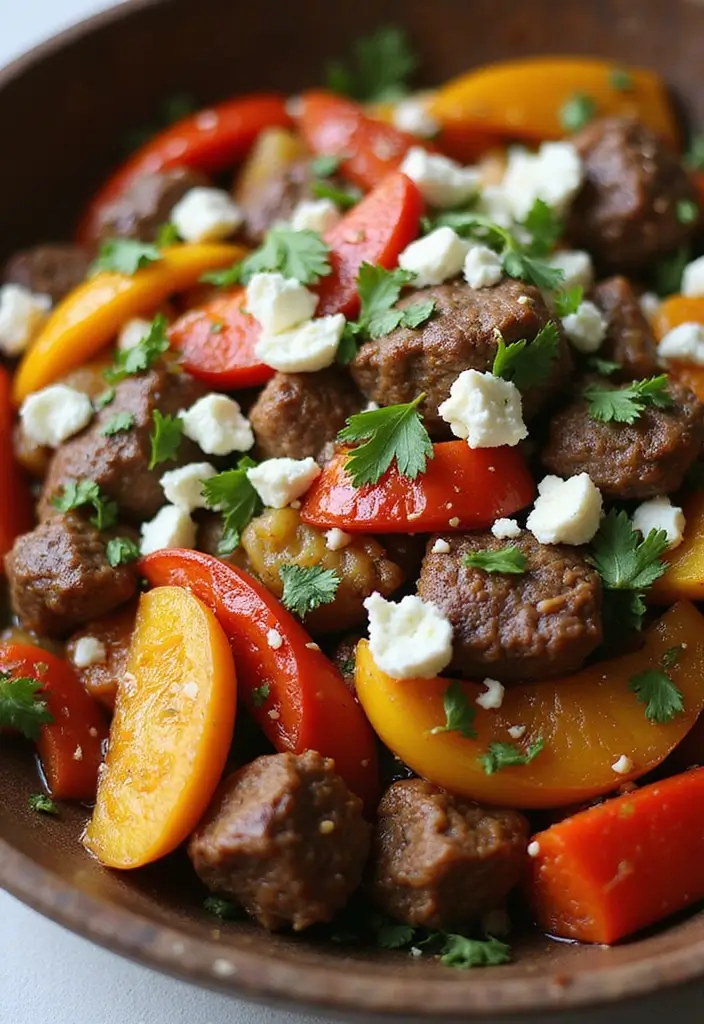 25+ Beef and Peppers Stir Fry Recipes for Quick Weeknight Dinners 36 25+ Beef and Peppers Stir Fry Recipes for Quick Weeknight Dinners - 6. Beef and Pepper Mediterranean Stir Fry