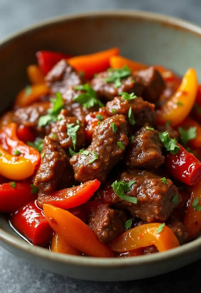 25+ Beef and Peppers Stir Fry Recipes for Quick Weeknight Dinners 41 25+ Beef and Peppers Stir Fry Recipes for Quick Weeknight Dinners - 7. Beef and Pepper BBQ Stir Fry