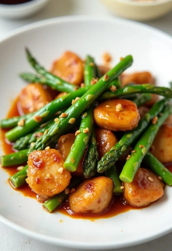 25 Bourbon Chicken Stir Fry Recipes for Sweet-Savory Lovers 64 25 Bourbon Chicken Stir Fry Recipes for Sweet-Savory Lovers - 10. Bourbon Chicken with Asparagus