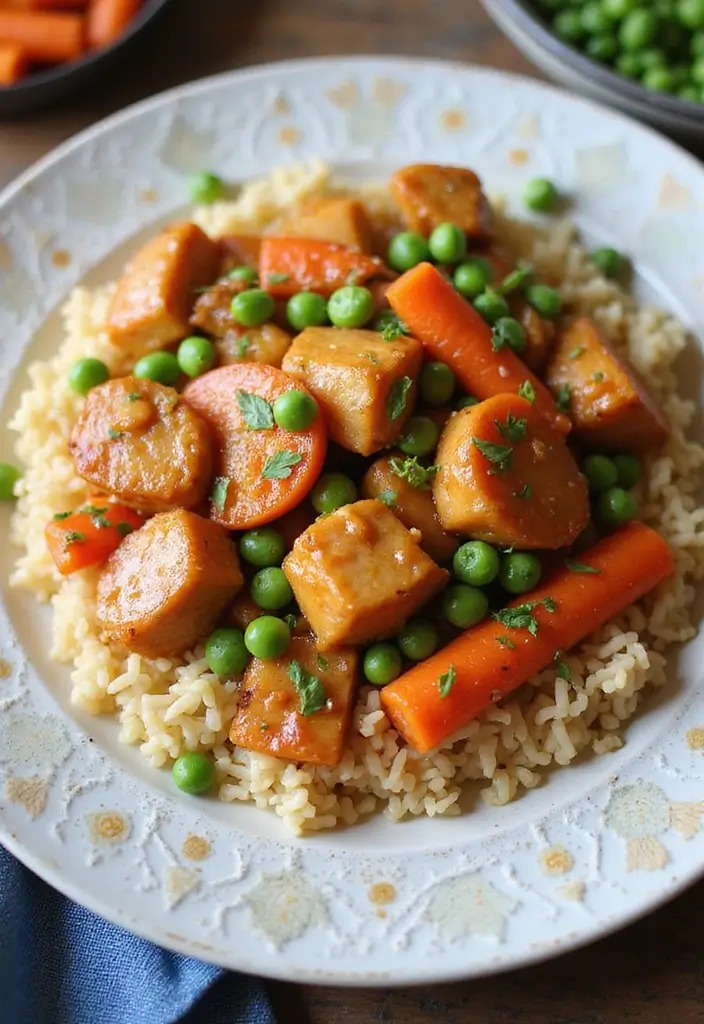 25 Bourbon Chicken Stir Fry Recipes for Sweet-Savory Lovers 43 25 Bourbon Chicken Stir Fry Recipes for Sweet-Savory Lovers - 7. Bourbon Chicken with Carrots and Peas