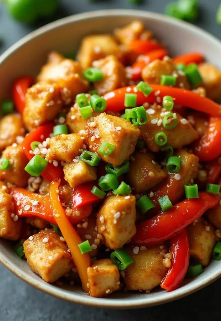 25 Bourbon Chicken Stir Fry Recipes for Sweet-Savory Lovers 50 25 Bourbon Chicken Stir Fry Recipes for Sweet-Savory Lovers - 8. Bourbon Chicken with Bell Peppers