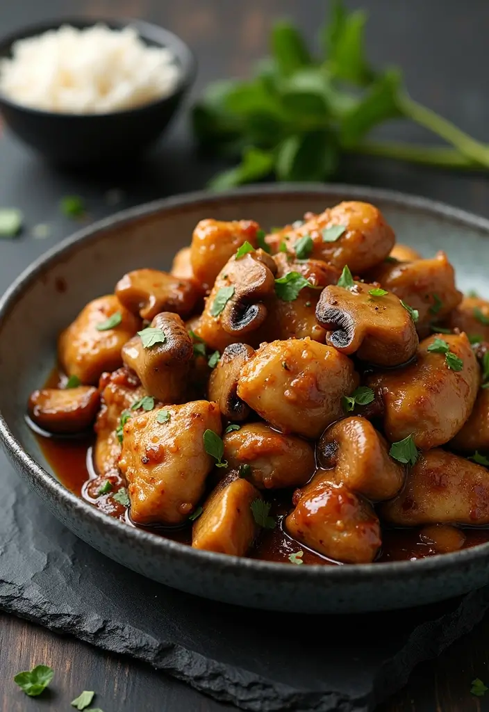 25 Bourbon Chicken Stir Fry Recipes for Sweet-Savory Lovers 57 25 Bourbon Chicken Stir Fry Recipes for Sweet-Savory Lovers - 9. Bourbon Chicken with Mushrooms