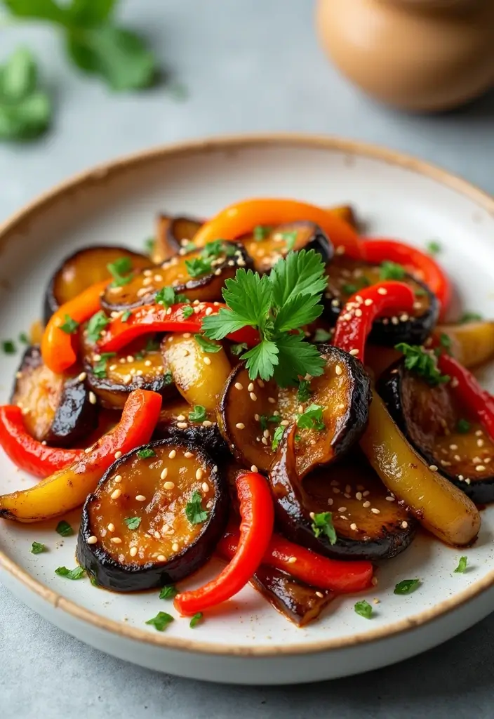 25 Eggplant Stir Fry Recipes for a Savory Plant-Based Meal 1 25 Eggplant Stir Fry Recipes for a Savory Plant-Based Meal - 1. Classic Eggplant and Bell Pepper Stir Fry