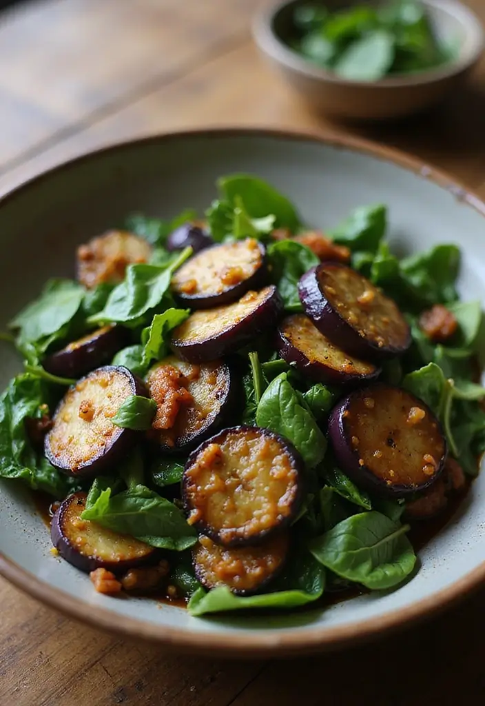 25 Eggplant Stir Fry Recipes for a Savory Plant-Based Meal 67 25 Eggplant Stir Fry Recipes for a Savory Plant-Based Meal - 11. Eggplant and Spinach Stir Fry