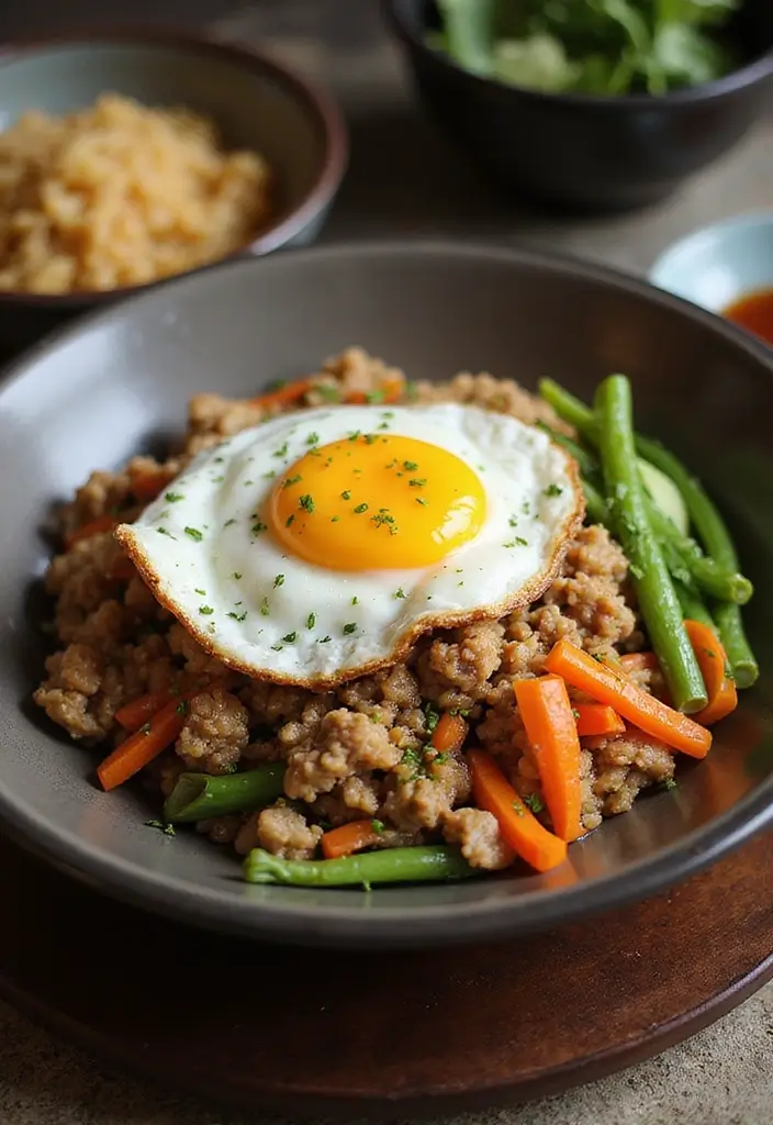 25+ Ground Pork Stir Fry Recipes Full of Umami Flavor 15 25+ Ground Pork Stir Fry Recipes Full of Umami Flavor - 3. Korean Ground Pork Bibimbap