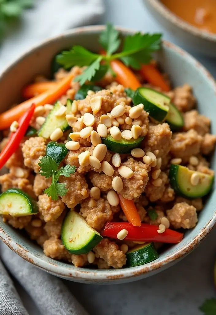 25+ Ground Pork Stir Fry Recipes Full of Umami Flavor 55 25+ Ground Pork Stir Fry Recipes Full of Umami Flavor - 9. Thai Peanut Ground Pork Stir Fry