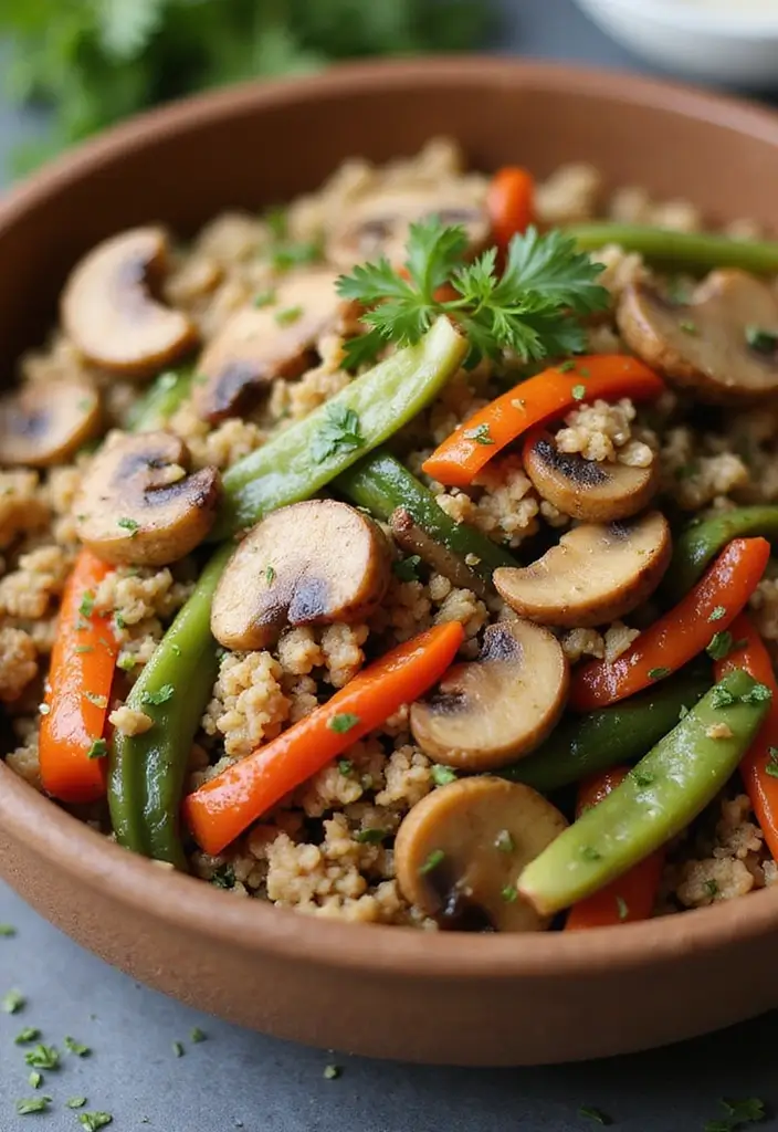 25 Ground Turkey Stir Fry Recipes for Light Meals 163 25 Ground Turkey Stir Fry Recipes for Light Meals - 25. Ground Turkey and Mushroom Stir Fry
