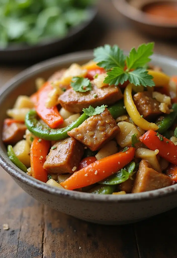 25 Stir Fry Meat Recipes for Quick and Delicious Meals 62 25 Stir Fry Meat Recipes for Quick and Delicious Meals - 10. Savory Pork and Vegetable Stir Fry