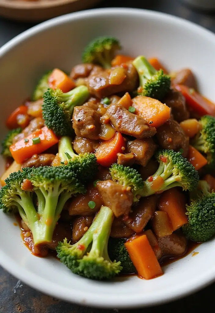 25 Stir Fry Meat Recipes for Quick and Delicious Meals 8 25 Stir Fry Meat Recipes for Quick and Delicious Meals - 2. Spicy Beef and Broccoli Stir Fry