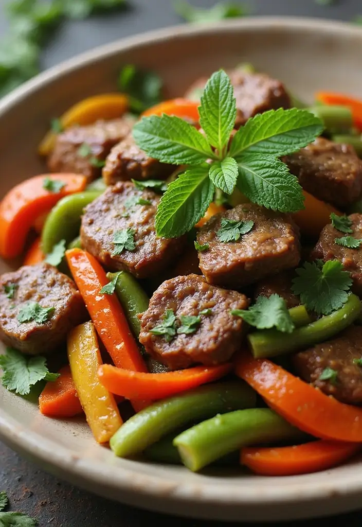 25 Top Round Beef Stir Fry Recipes That Are Tender and Juicy - 11. Beef Stir Fry with Mint and Cilantro