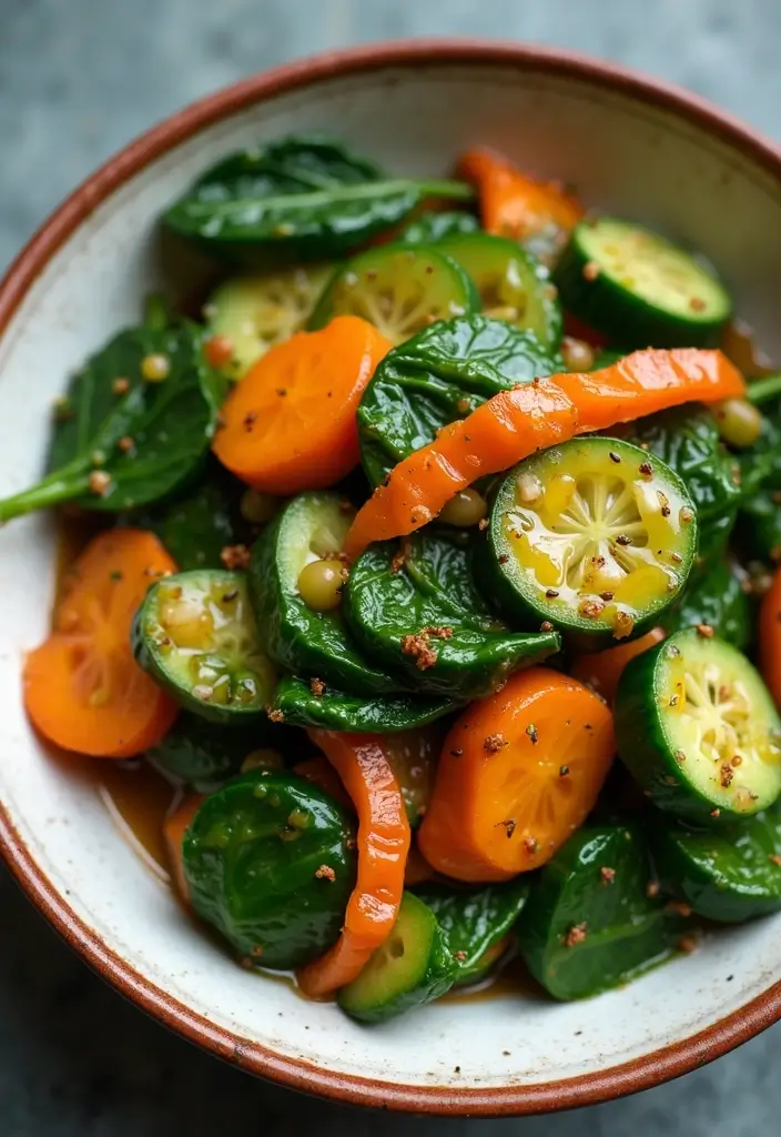 25 Traditional Bitter Melon Stir Fry Recipes 108 25 Traditional Bitter Melon Stir Fry Recipes - 18. Bitter Melon and Spinach Stir Fry