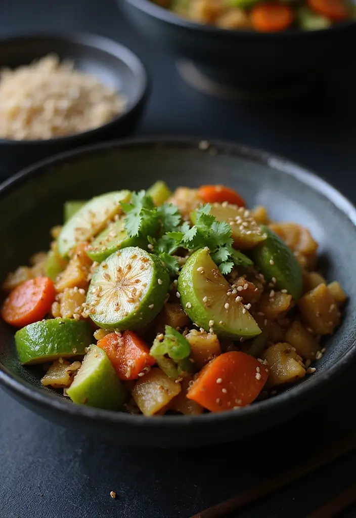 25 Traditional Bitter Melon Stir Fry Recipes 115 25 Traditional Bitter Melon Stir Fry Recipes - 19. Bitter Melon with Sesame Stir Fry
