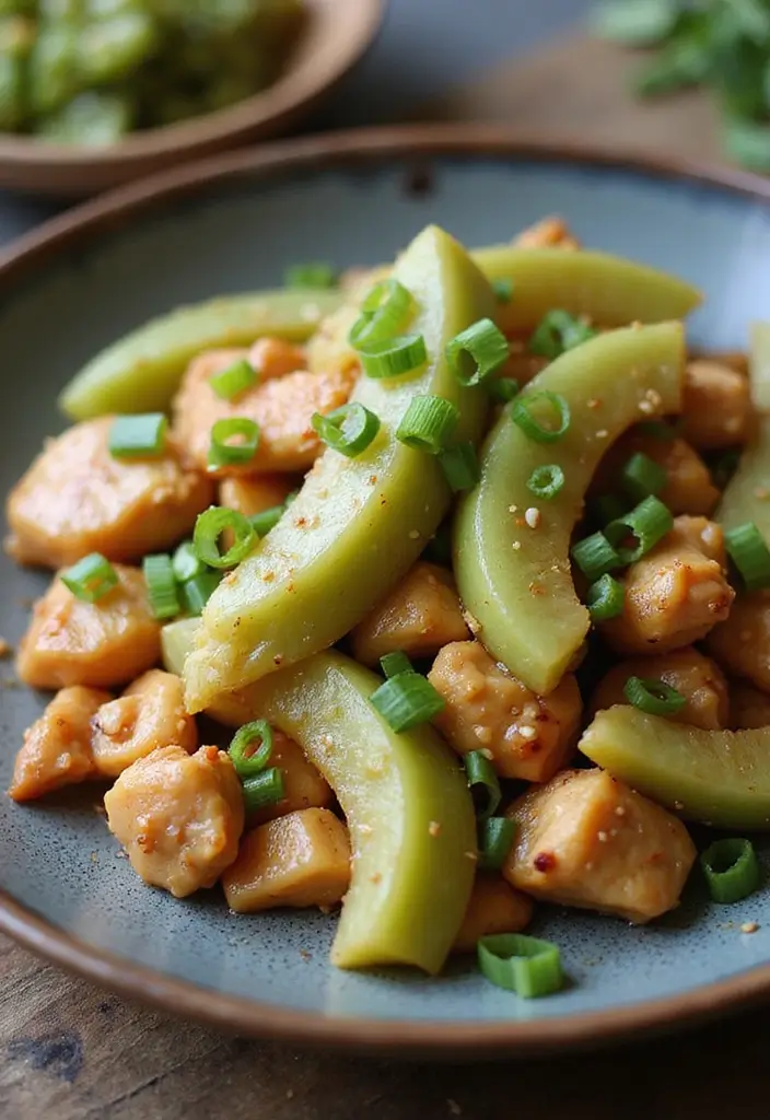 25 Traditional Bitter Melon Stir Fry Recipes 55 25 Traditional Bitter Melon Stir Fry Recipes - 9. Bitter Melon with Chicken Stir Fry
