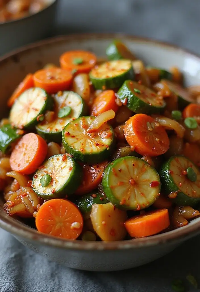 25 Veggie and Rice Stir Fry Recipes for Healthy Eating 79 25 Veggie and Rice Stir Fry Recipes for Healthy Eating - 13. Korean Spicy Vegetable Stir Fry