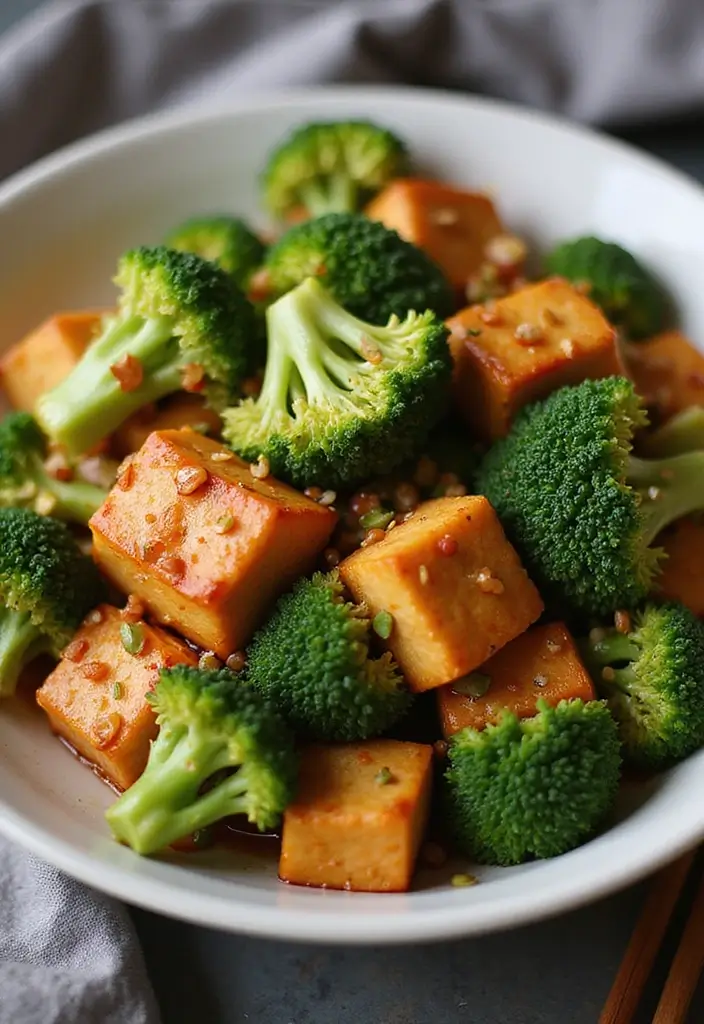 25 Veggie and Rice Stir Fry Recipes for Healthy Eating 8 25 Veggie and Rice Stir Fry Recipes for Healthy Eating - 2. Spicy Tofu and Broccoli Stir Fry