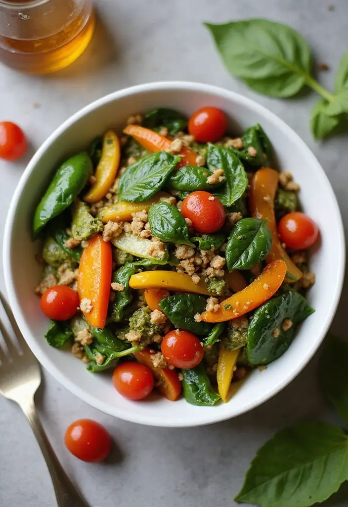 25 Veggie and Rice Stir Fry Recipes for Healthy Eating 135 25 Veggie and Rice Stir Fry Recipes for Healthy Eating - 21. Pesto Veggie Stir Fry