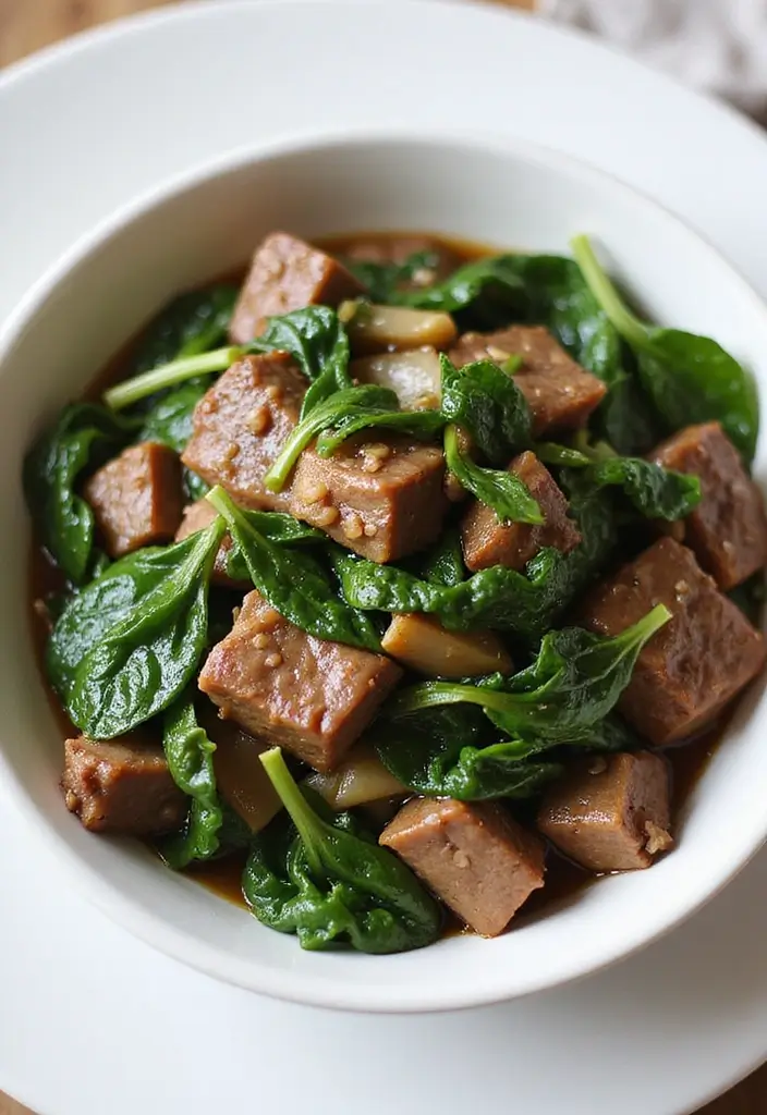 28 Beef and Rice Stir Fry Recipes for Hearty Dinners 62 28 Beef and Rice Stir Fry Recipes for Hearty Dinners - 10. Beef and Spinach Stir Fry