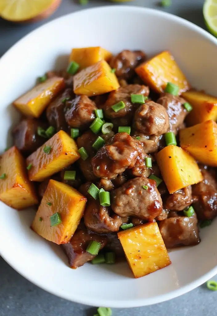 28 Beef and Rice Stir Fry Recipes for Hearty Dinners 13 28 Beef and Rice Stir Fry Recipes for Hearty Dinners - 3. Teriyaki Beef and Pineapple Stir Fry