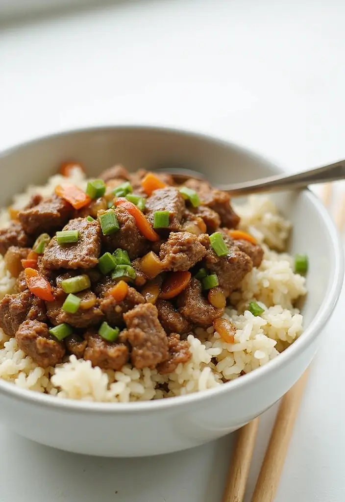 28 Beef and Rice Stir Fry Recipes for Hearty Dinners 20 28 Beef and Rice Stir Fry Recipes for Hearty Dinners - 4. Garlic Ginger Beef and Rice Stir Fry