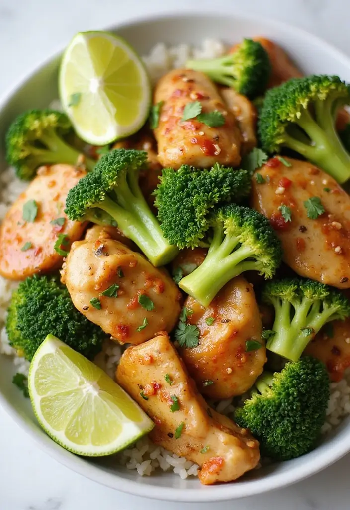 28 Chicken Broccoli Stir Fry Recipes That Are Easy and Delicious - 15. Garlic Lime Chicken Broccoli Stir Fry