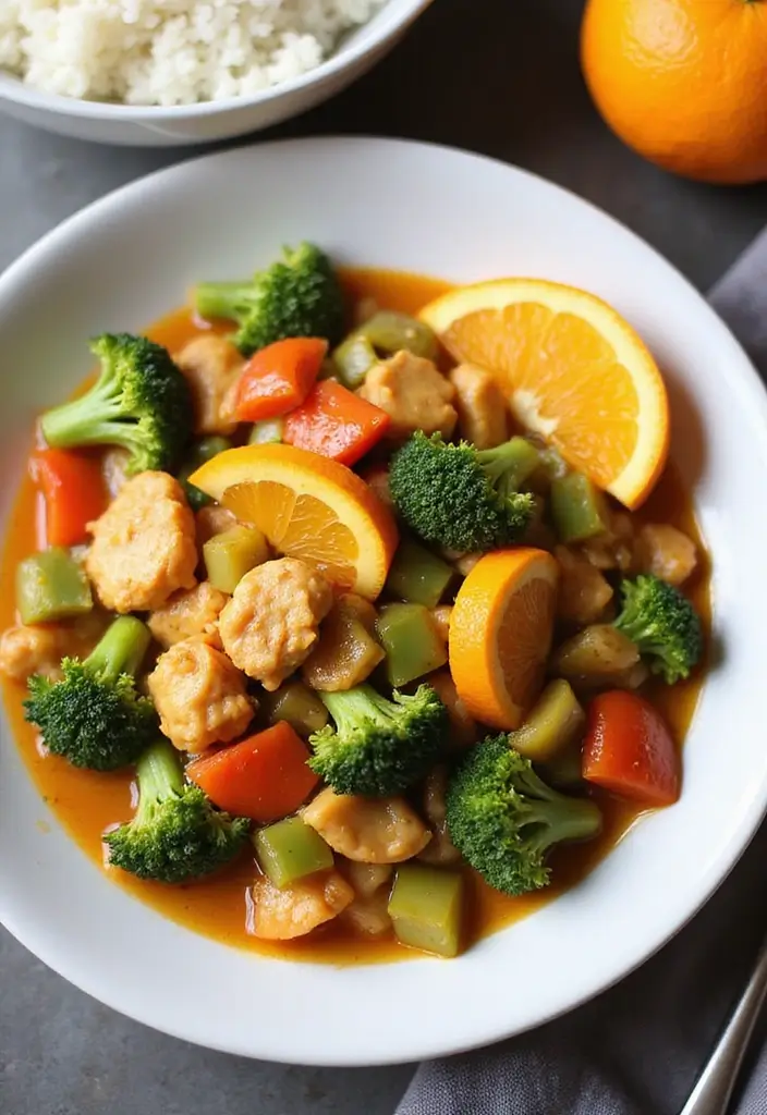 28 Chicken Broccoli Stir Fry Recipes That Are Easy and Delicious - 17. Orange Chicken Broccoli Stir Fry