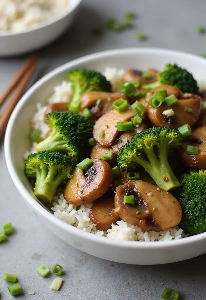 28 Chicken Broccoli Stir Fry Recipes That Are Easy and Delicious - 25. Mushroom Chicken Broccoli Stir Fry