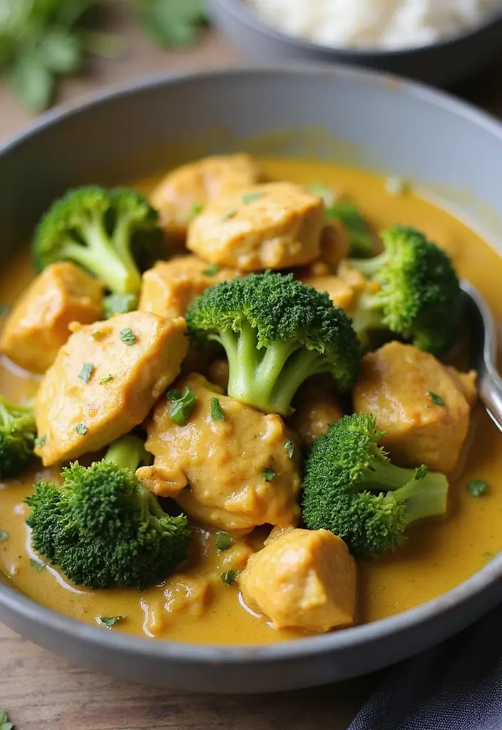 28 Chicken Broccoli Stir Fry Recipes That Are Easy and Delicious - 6. Coconut Curry Chicken Broccoli Stir Fry