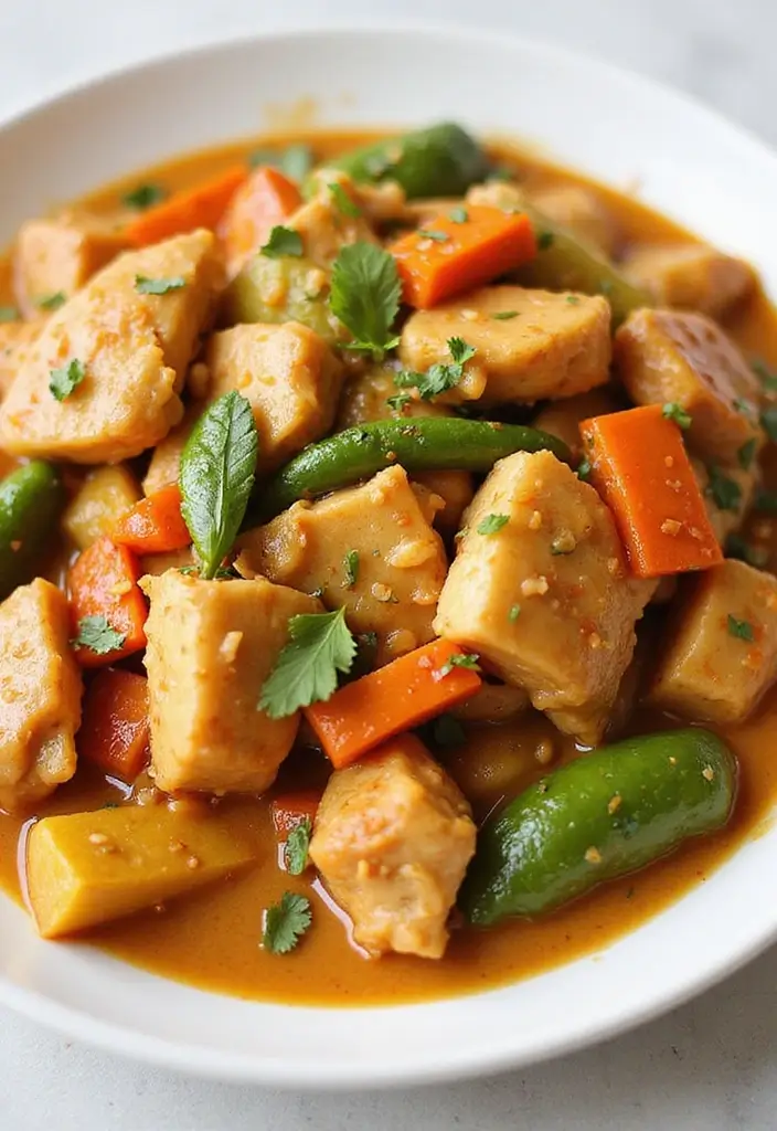 28 Gluten-Free Stir Fry Recipes for Clean Eating 148 28 Gluten-Free Stir Fry Recipes for Clean Eating - 22. Creamy Coconut Chicken Stir Fry