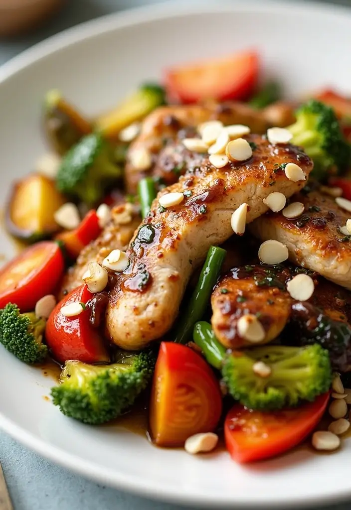 28 Korean Chicken Stir Fry Recipes Inspired by Street Food 126 28 Korean Chicken Stir Fry Recipes Inspired by Street Food - 20. Honey Balsamic Chicken Stir Fry