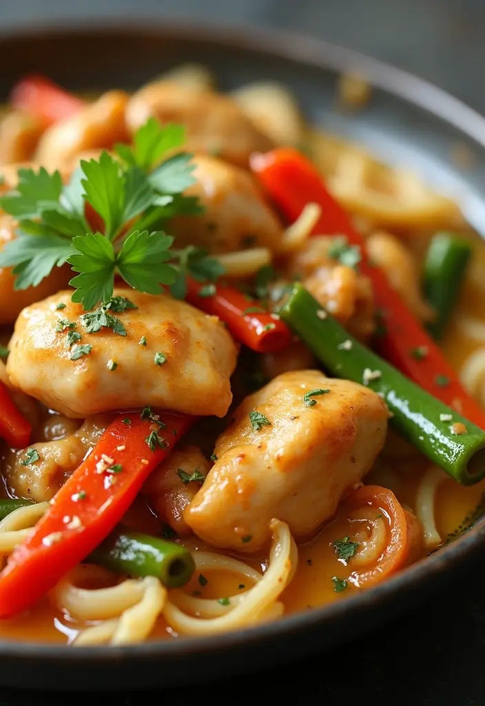 28 Korean Chicken Stir Fry Recipes Inspired by Street Food 152 28 Korean Chicken Stir Fry Recipes Inspired by Street Food - 24. Creamy Garlic Chicken Stir Fry