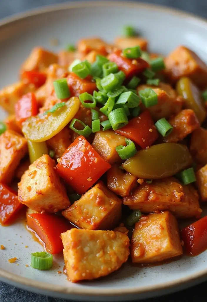 28 Korean Chicken Stir Fry Recipes Inspired by Street Food 41 28 Korean Chicken Stir Fry Recipes Inspired by Street Food - 7. Spicy Kimchi Chicken Stir Fry