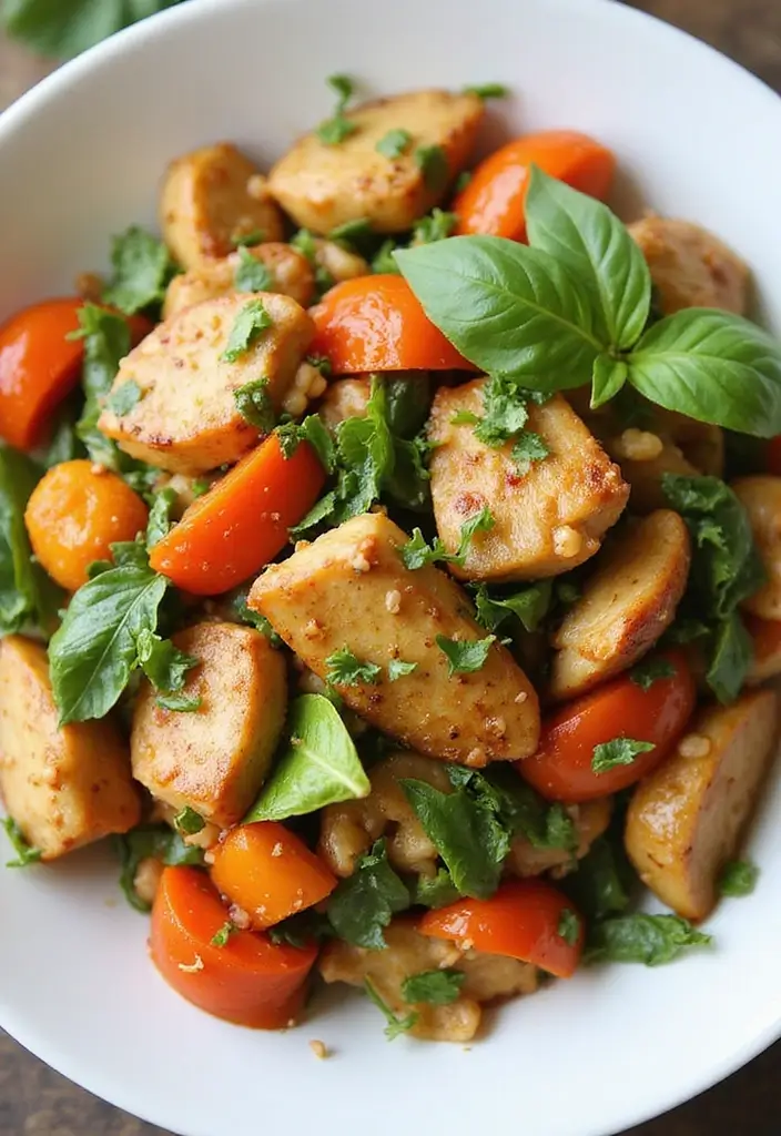 28 Korean Chicken Stir Fry Recipes Inspired by Street Food 53 28 Korean Chicken Stir Fry Recipes Inspired by Street Food - 9. Thai Basil Chicken Stir Fry
