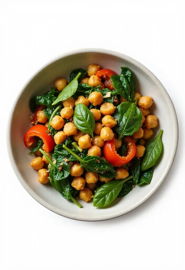 28 Nutritious and Easy Stir Fry Recipes for a Balanced Diet - 11. Spinach and Chickpea Stir Fry