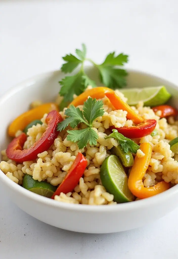 28 Nutritious and Easy Stir Fry Recipes for a Balanced Diet - 15. Cilantro Lime Rice Stir Fry