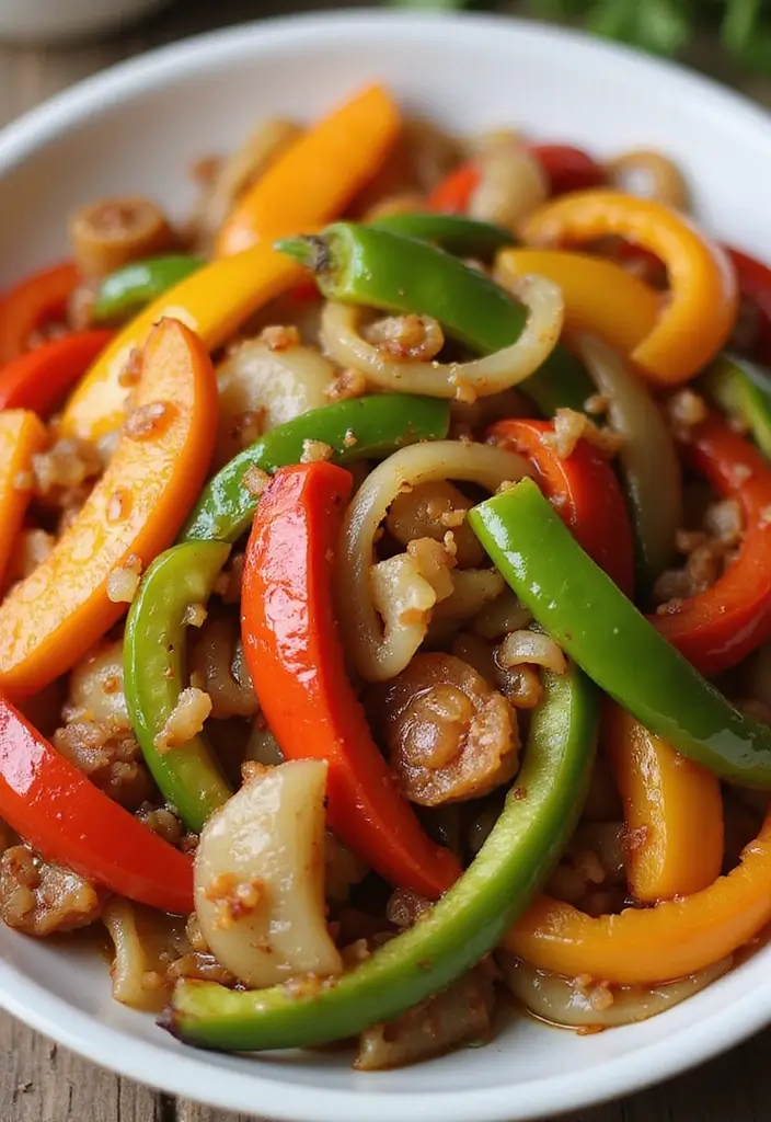 28 Nutritious and Easy Stir Fry Recipes for a Balanced Diet - 17. Peppers and Onions Stir Fry