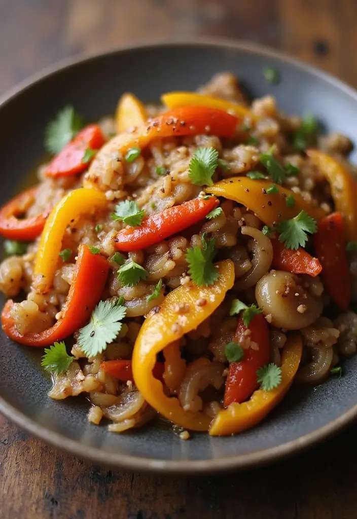 28 Nutritious and Easy Stir Fry Recipes for a Balanced Diet - 19. Caramelized Onion and Bell Pepper Stir Fry