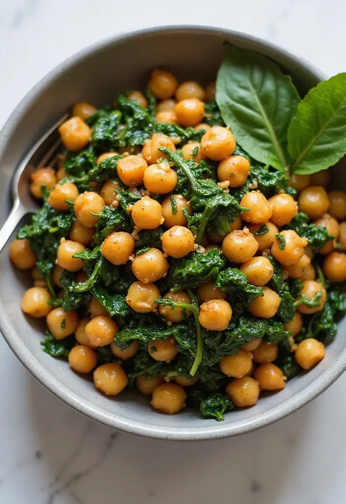28 Nutritious and Easy Stir Fry Recipes for a Balanced Diet - 21. Chickpea and Spinach Stir Fry