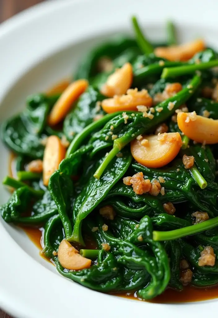 28 Nutritious and Easy Stir Fry Recipes for a Balanced Diet - 23. Garlic Spinach Stir Fry
