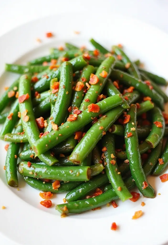 28 Nutritious and Easy Stir Fry Recipes for a Balanced Diet - 3. Spicy Garlic Stir Fried Green Beans