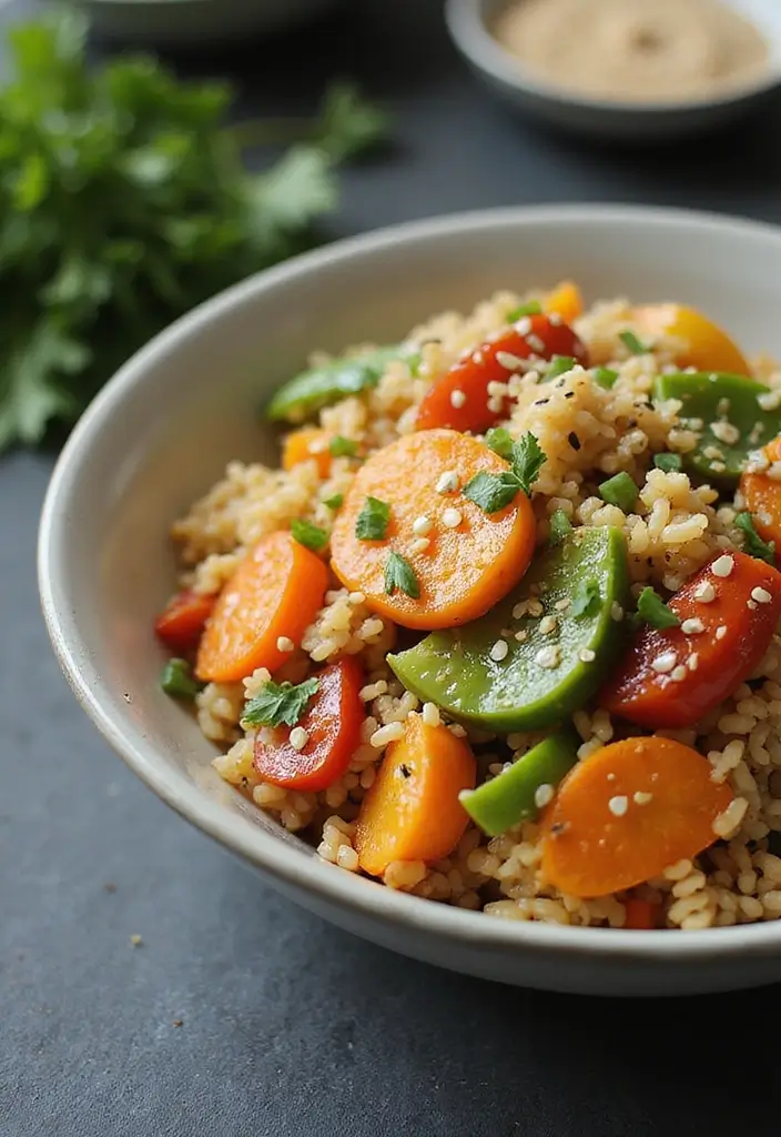 28 Quick Rice Stir Fry Recipes with Bold Flavors 128 28 Quick Rice Stir Fry Recipes with Bold Flavors - 20. Ginger Sesame Rice Stir Fry