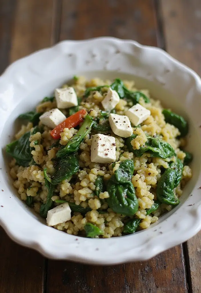 28 Quick Rice Stir Fry Recipes with Bold Flavors 175 28 Quick Rice Stir Fry Recipes with Bold Flavors - 27. Spinach and Feta Rice Stir Fry