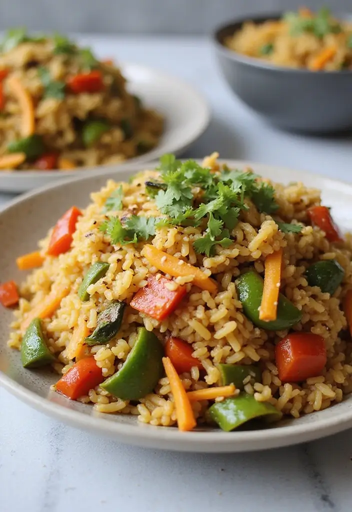 28 Quick Rice Stir Fry Recipes with Bold Flavors 20 28 Quick Rice Stir Fry Recipes with Bold Flavors - 4. Garlic Ginger Veggie Rice Stir Fry