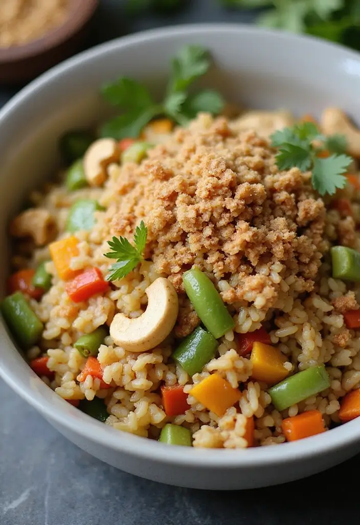 28 Quick Rice Stir Fry Recipes with Bold Flavors 46 28 Quick Rice Stir Fry Recipes with Bold Flavors - 8. Veggie Fried Rice with Cashews