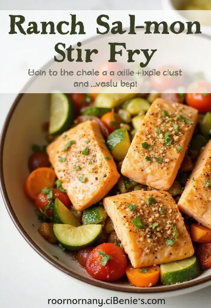 28 Salmon Stir Fry Recipes for Quick Omega-3 Packed Meals 88 28 Salmon Stir Fry Recipes for Quick Omega-3 Packed Meals - 14. Ranch Salmon Stir Fry