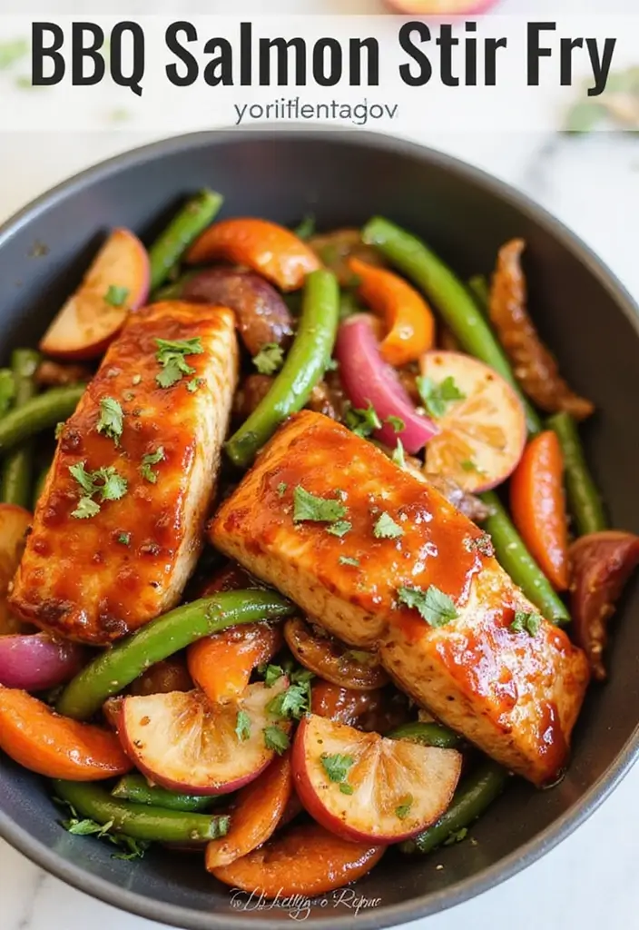 28 Salmon Stir Fry Recipes for Quick Omega-3 Packed Meals 109 28 Salmon Stir Fry Recipes for Quick Omega-3 Packed Meals - 17. BBQ Salmon Stir Fry