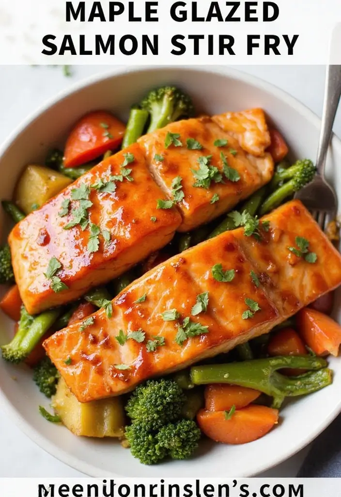 28 Salmon Stir Fry Recipes for Quick Omega-3 Packed Meals 168 28 Salmon Stir Fry Recipes for Quick Omega-3 Packed Meals - 26. Maple Glazed Salmon Stir Fry