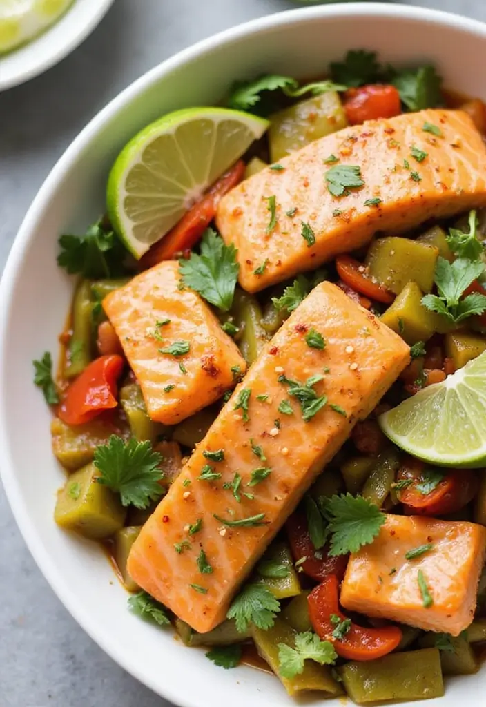 28 Salmon Stir Fry Recipes for Quick Omega-3 Packed Meals 175 28 Salmon Stir Fry Recipes for Quick Omega-3 Packed Meals - 27. Chili Lime Salmon Stir Fry
